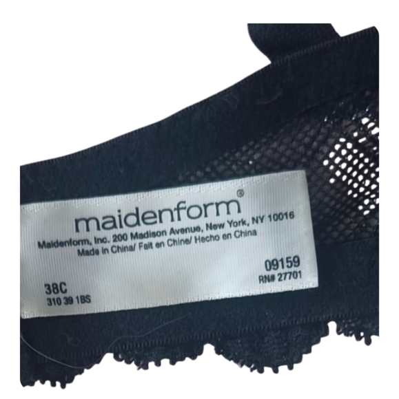 "Maidenform" (38C) Practically New! Black Sexy Push-up Bra - Picture 8 of 9